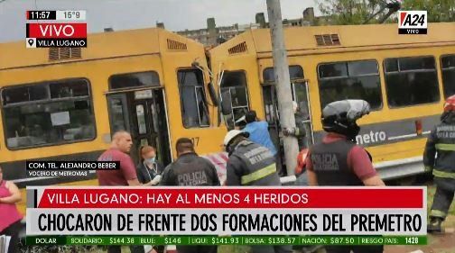 Choque de frente entre dos formaciones del Premetro