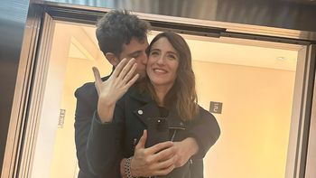 Carolina Amoroso y Guido Covini se casaron por civil en el Jardín Japonés bajo la lluvia