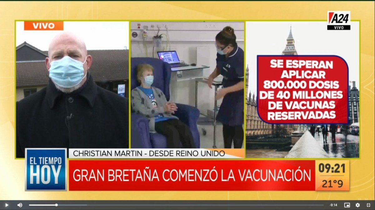 Así se vivió el primer día de vacunación masiva en Londres