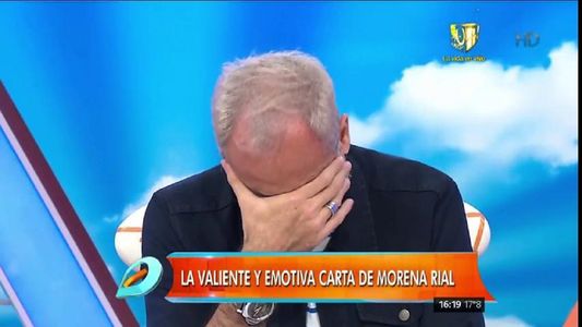 Jorge Rial se quebró al aire tras leer una emotiva carta de su hija Morena