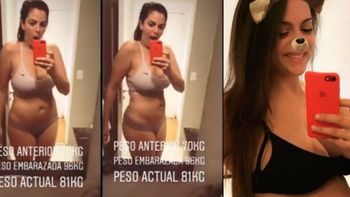 Fue mamá hace tres meses y volvió a entrenar: Subí 26 kilos en el embarazo