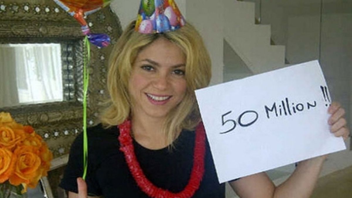 Shakira llega a 50 millones de seguidores en Facebook