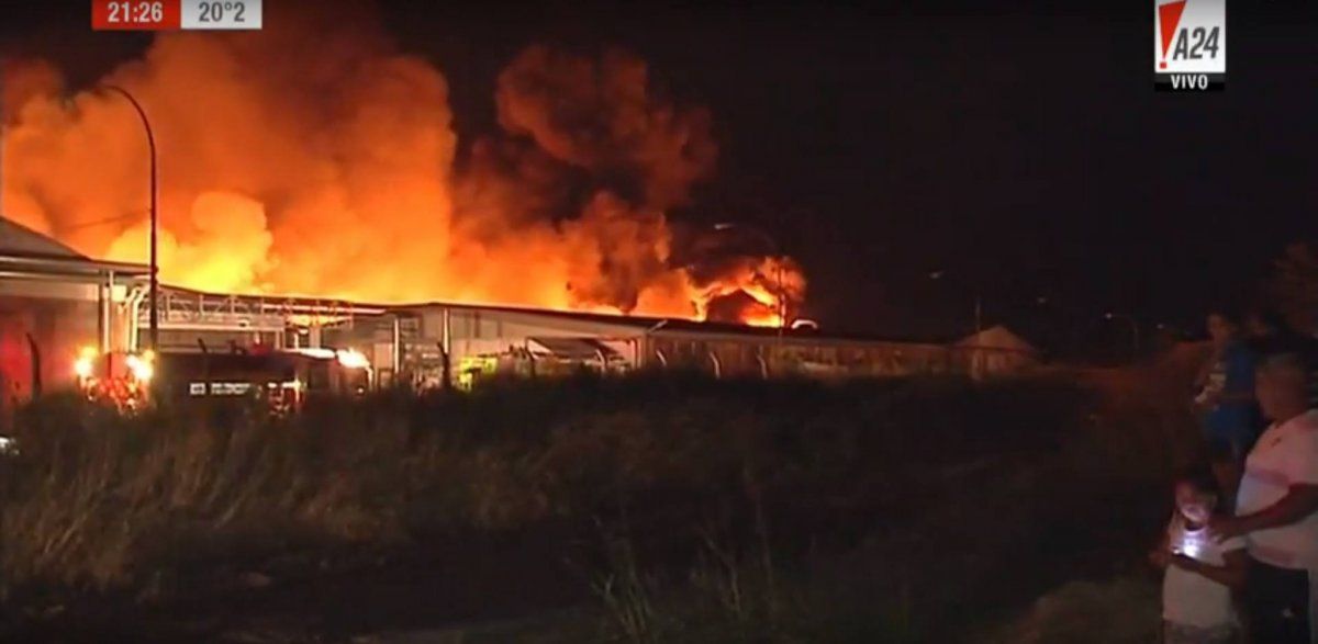 Se incendia la fábrica textil más grande de La Plata