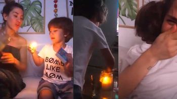 Polémica por los videos de Jimena Barón jugando con fuego junto a su hijo