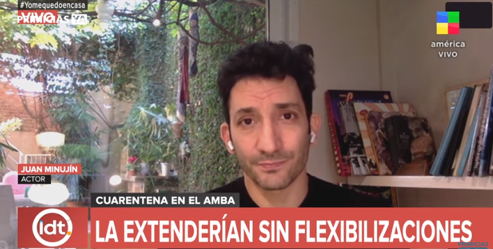Juan Minujín: Estoy muy alineado con respetar y contener la cuarentena