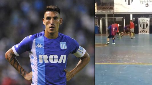 Ricardo Centurión se agarró a piñas en un partido con amigos del barrio