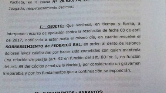 Barbie vs. Federico: Presentaron la apelación al sobreseimiento de Bal