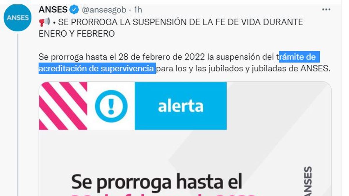 Jubilados: ANSES extendió la suspensión de fe de vida.