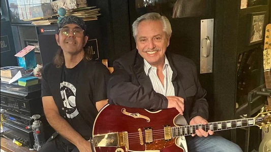 Alberto Fernández visitó a un reconocido músico en Nueva York