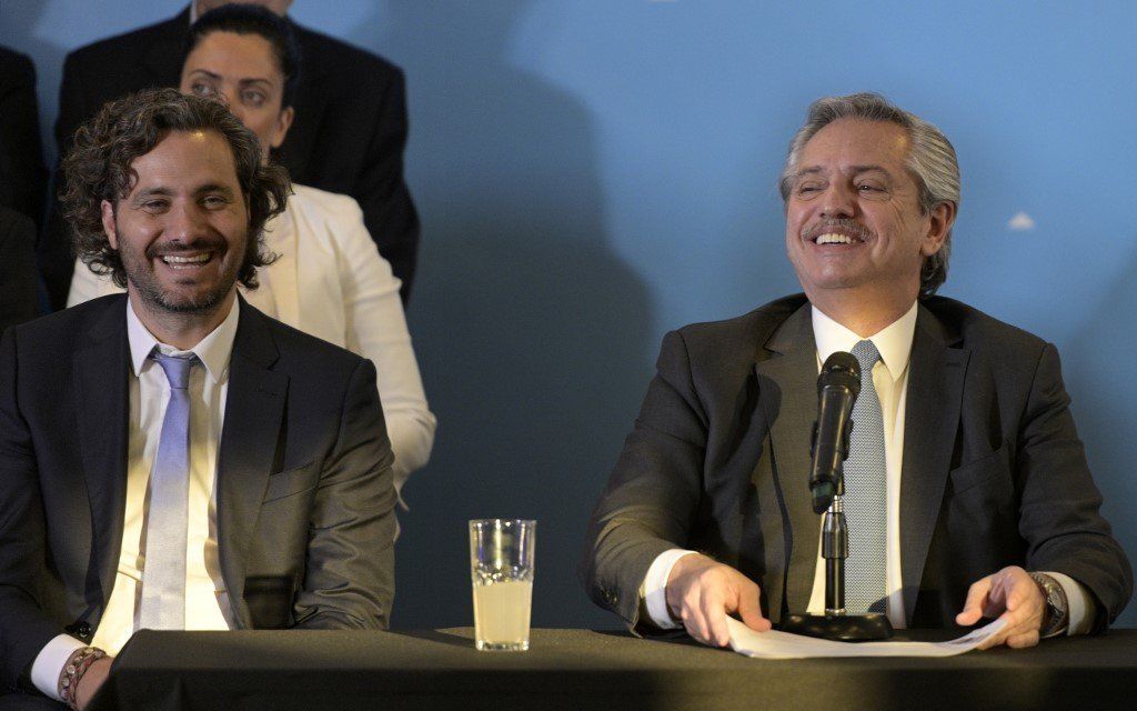 Alberto Fernández y Santiago Cafiero. (Foto: archivo)