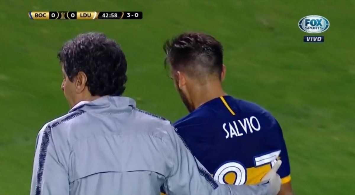 Copa Libertadores: Salvio salió por una molestia muscular y preocupa a Boca de cara al Superclásico