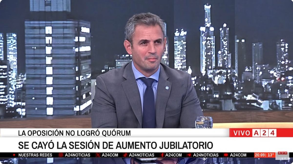 Martín Menem estuvo en el programa de Eduardo Feinmann en A24. (Foto: captura).