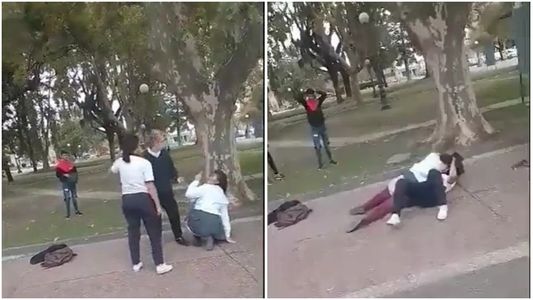 Dos alumnas se pelearon a la salida del colegio y una mujer las separó a los cachetazos