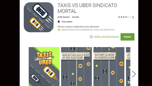 La pelea de los taxistas contra Uber se hizo juego para celulares