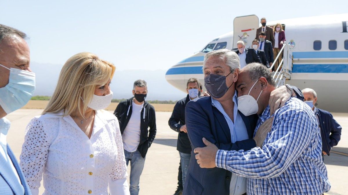 Alberto Fernández con Juan Manzur en La Rioja