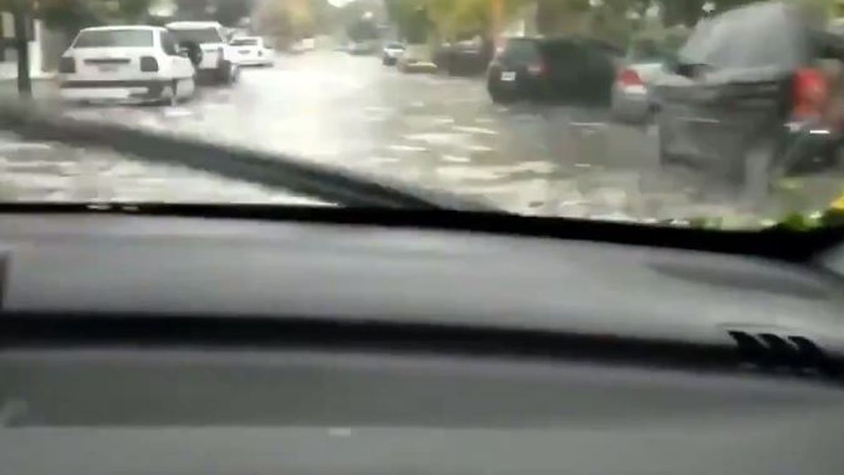 El video de un Peugeot en una inundación que se viralizó.