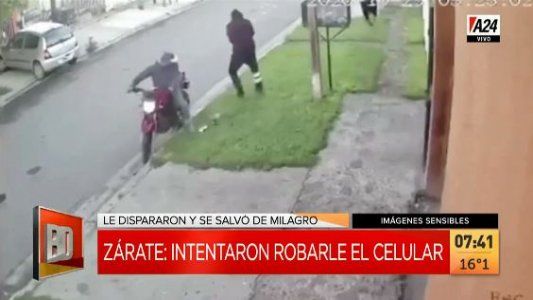 Violento ataque motochorro: a los tiros para robar una mochila en Zárate