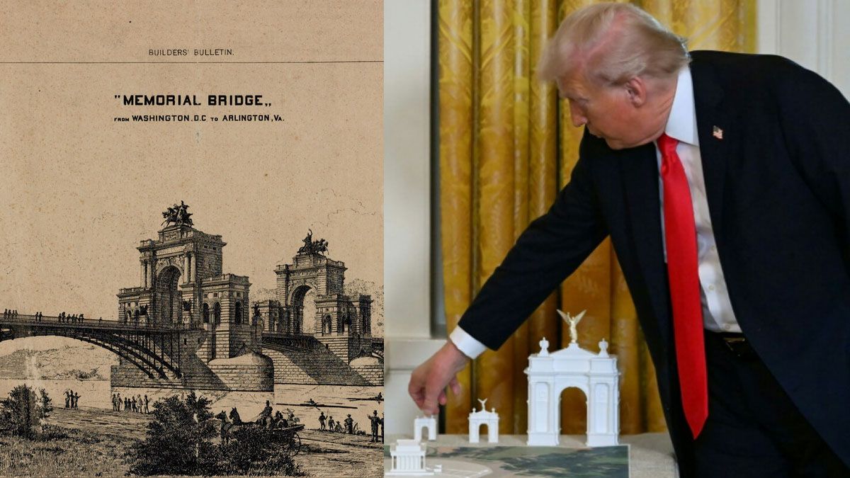 El "puente de la memoria" sobre el r&iacute;o Potomac, en Washington. Data de 1932. Ahora, Donald Trump quiere un "arco del triunfo" para la ciudad. (Foto: A24.com) &nbsp;
