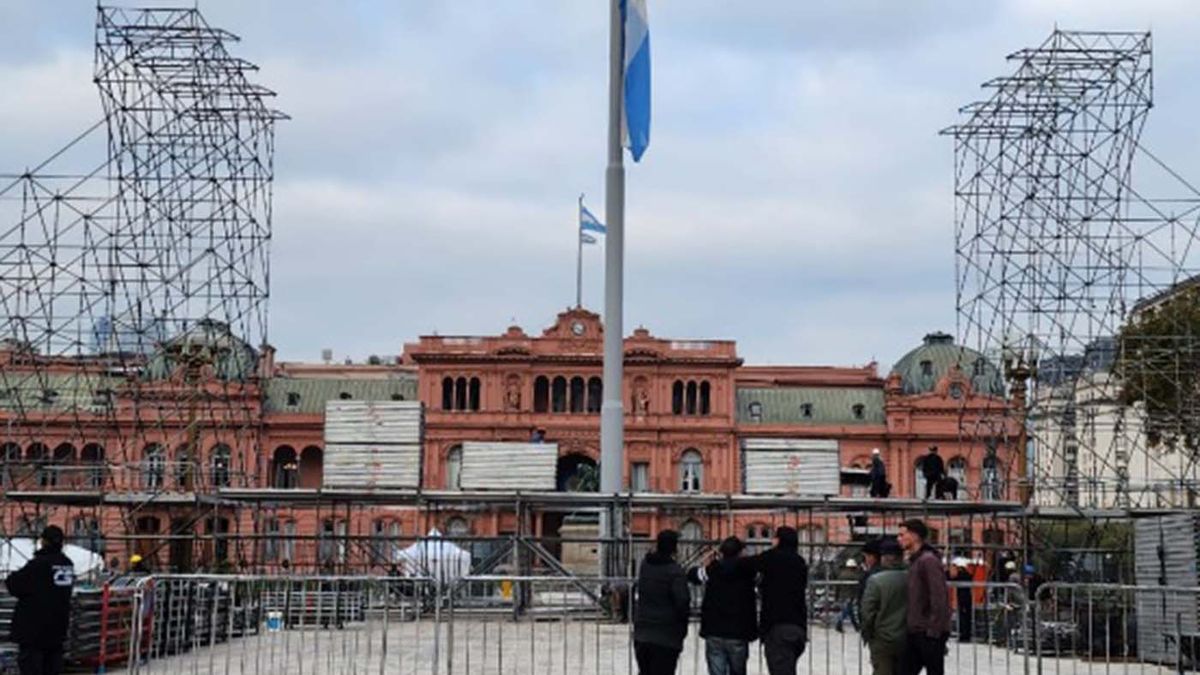Así se prepara el escenario del 25 de Mayo de Cristina Kirchner.