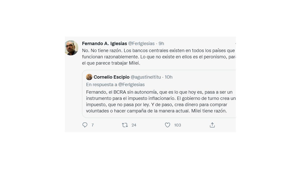 Fernando Iglesias en Twitter