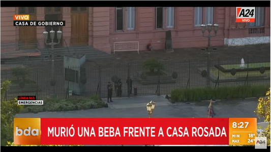 Murió una beba de tres meses, que estaba en situación de calle, a metros de la Casa Rosada