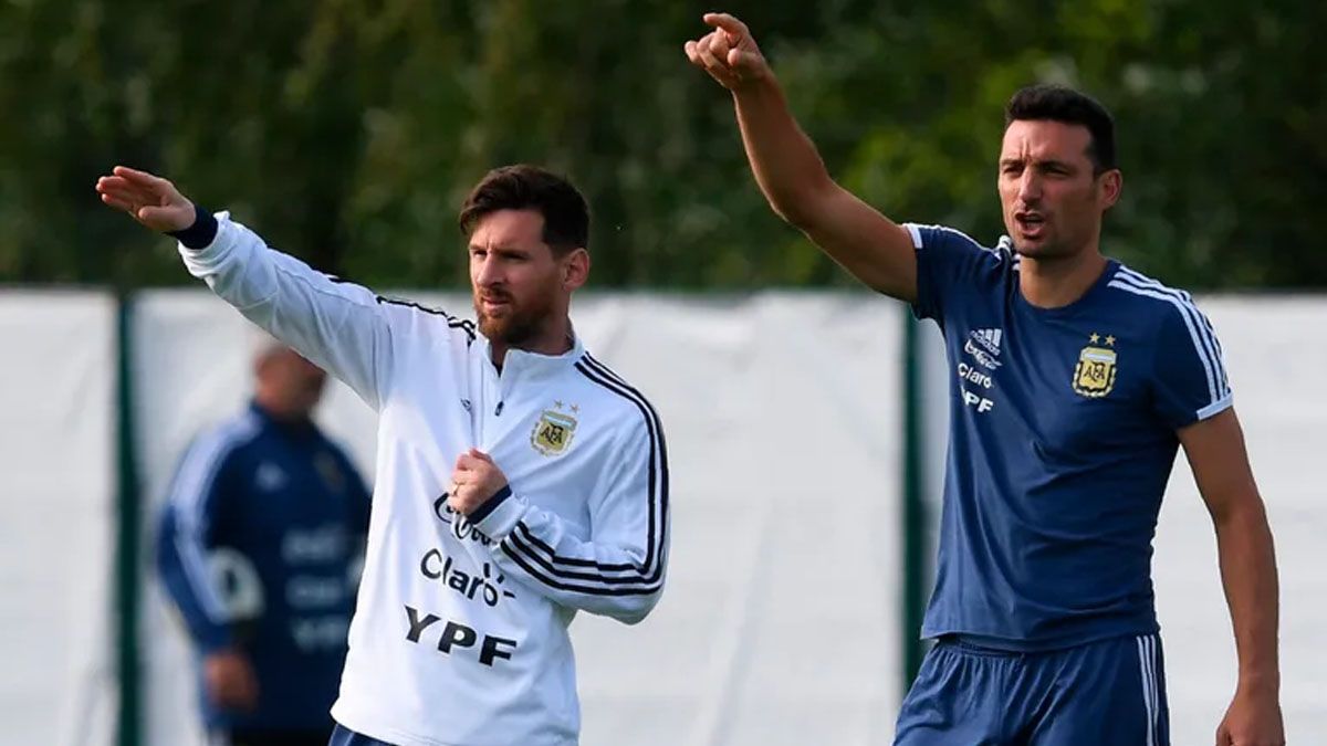 Lionel Messi y Lionel Scaloni