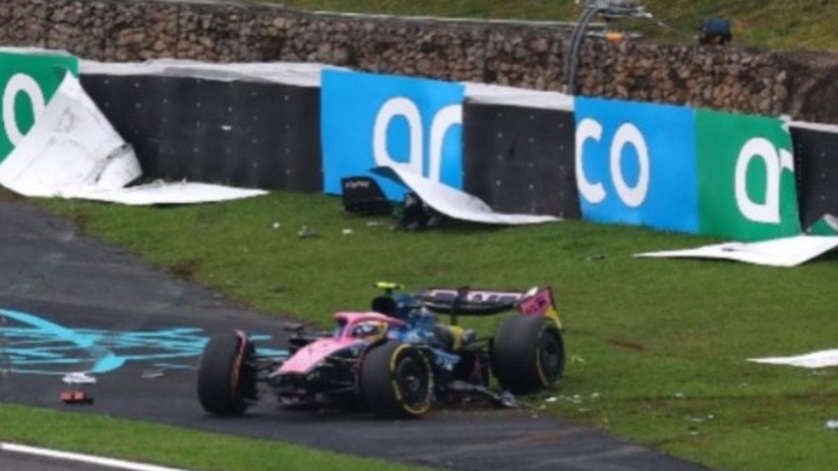 &nbsp;Franco Colapinto perdió el control de su Alpine bajo la lluvia en Interlagos y terminó contra el muro