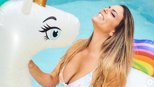 Un fuego: Belu Lucius mostró la intimidad de su camarín en ropa interior colaless