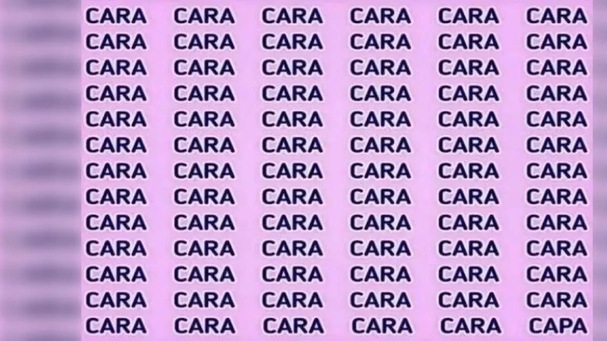 RETO VISUAL para expertos: detectá la palabra CAPA entre todas las CARA