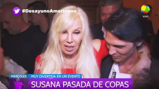 Susana Giménez fue a un evento y terminó con unas copas de más