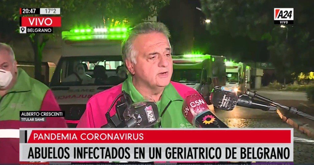 Crescenti sobre el geriátrico con coronavirus: Trasladamos a todos los pacientes y se va a clausurar el establecimiento
