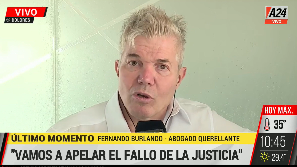 Fernando Burlando habló en A24 y reconoció que estar disconforme con la condena de los rugbiers. (Foto: Captura A24)&nbsp;