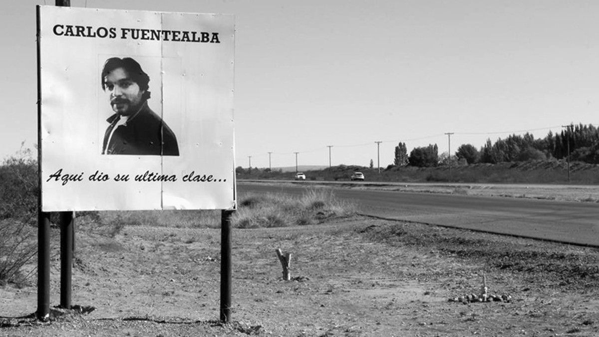 El lugar donde asesinaron a Carlos Fuentealba. 