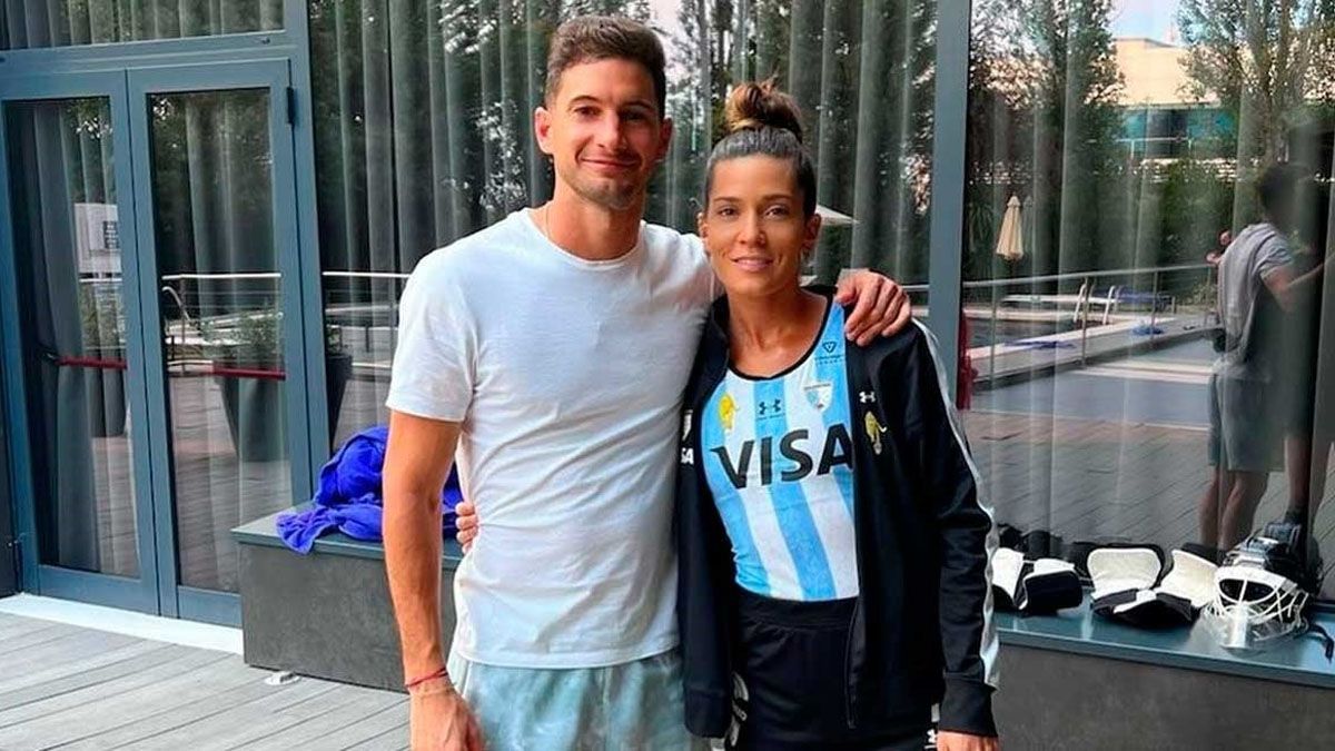 Lucas Alario y Agustina Albertario&nbsp;