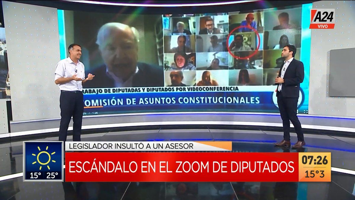Los fallidos de los zoom en sesiones de Diputados. (Captura de Tv)