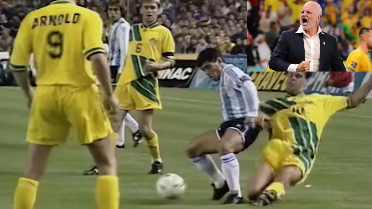 Graham Arnold, enfrentó a Maradona en el repechaje que Australia perdió en 1993. Ahora es el DT de los Socceroos (Foto: Archivo)