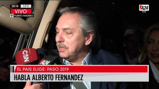 PASO 2019 Alberto F. habló camino al bunker: Dos terceras partes de la Argentina le dijo al Gobierno basta