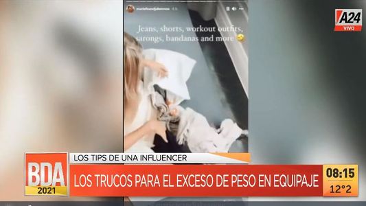 El mejor truco viral para reducir el peso de una valija