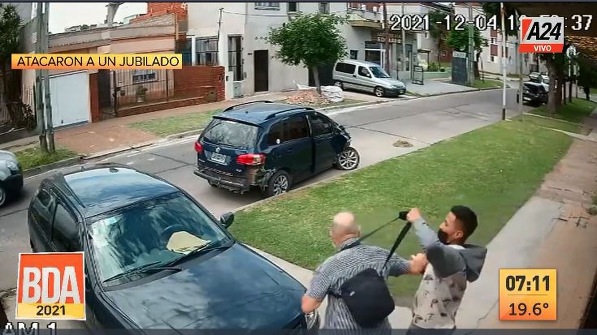Wilde: así atacan con violencia a un jubilado para robarle. (Captura de Tv)