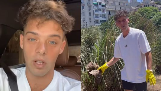 El video de Santi Maratea limpiando el Obelisco tras los festejos de los hinchas argentinos