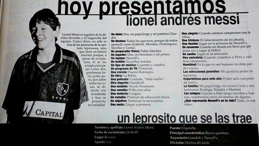 Las curiosas confesiones de Messi cuando tenía 13 años