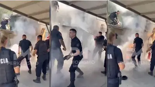 Video: un hombre reclamó que le debían meses de sueldo y decidió lo peor, se prendió fuego
