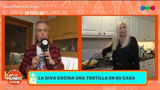 Susana Giménez cocinó su primera tortilla en televisión: mirá cómo le salió