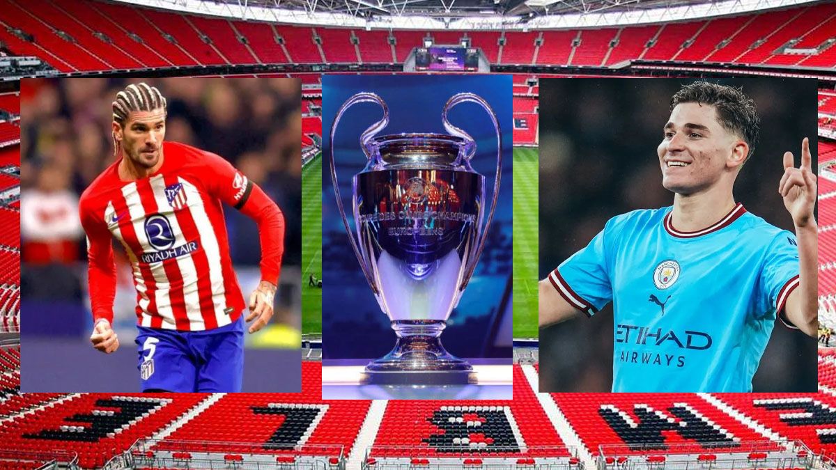 Los cruces de la fase final de la Champions League permiten imaginar una final entre De Paul y Julián Álvarez. (Foto: A24.com)
