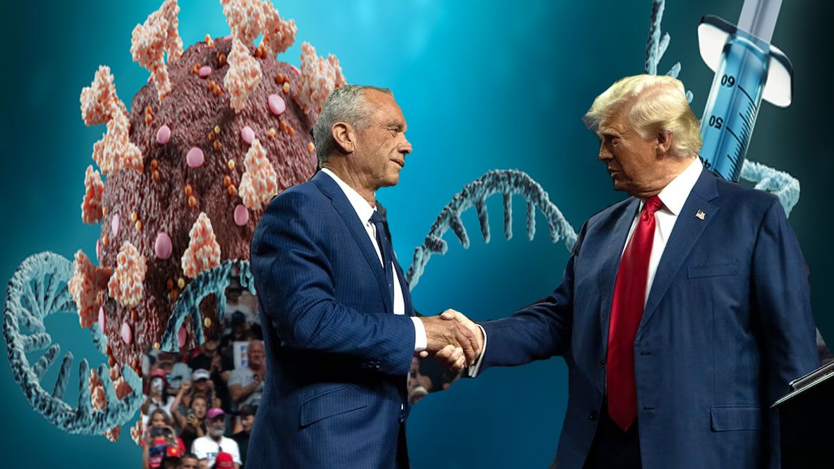 Trump y Kennedy Jr. contra la vacuna que logró terminar con la pandemia. (Foto: A24.com)