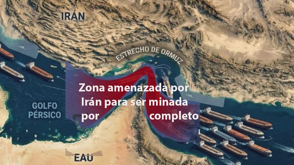 La Guardia Revolucionaria iraní amenaza con minar todo el paso a través del estrecho de Ormuz. (Foto: A24.com)