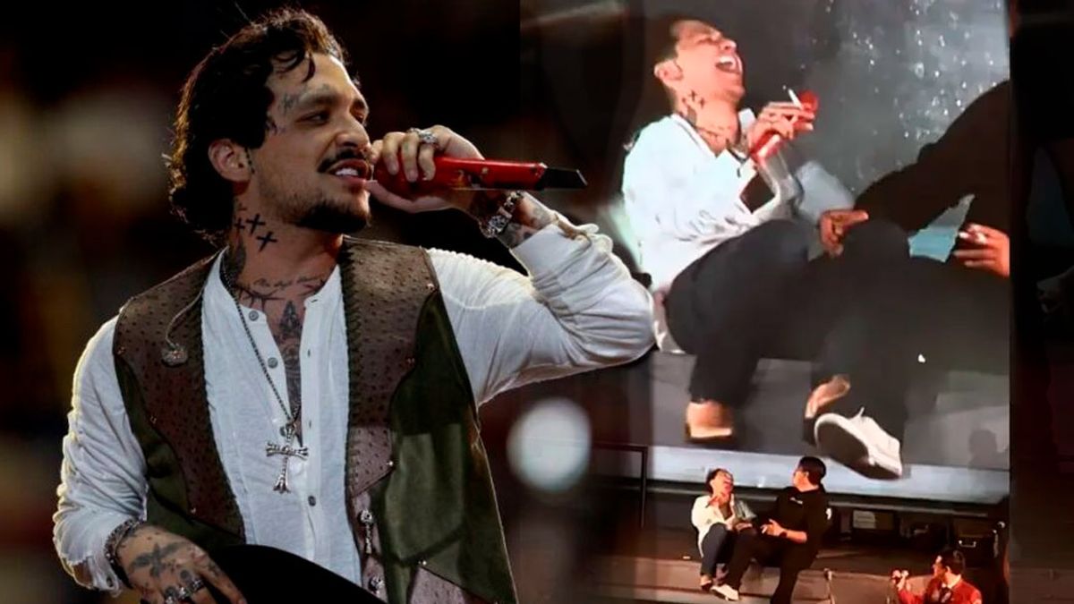 Christian Nodal, el ex de Cazzu, dio un concierto completamente borracho y casi se cae del escenario