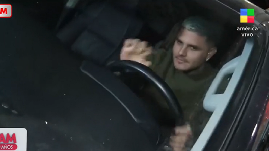 Icardi se retiró del Chateau Libertador con sus hijas tras el cruce con Wanda Nara y atropelló un camarógrafo de LAM