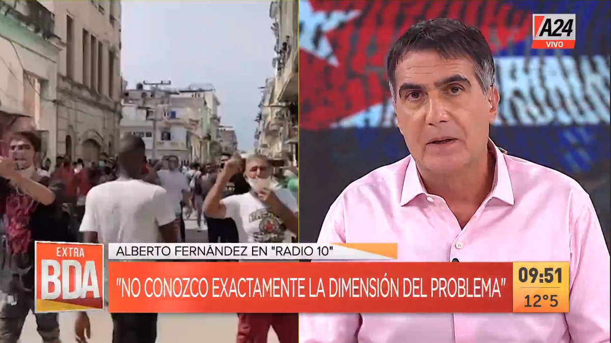 Antonio Laje: Alberto Fernández parece ignorar que Cuba es una dictadura (Foto: captura de TV).
