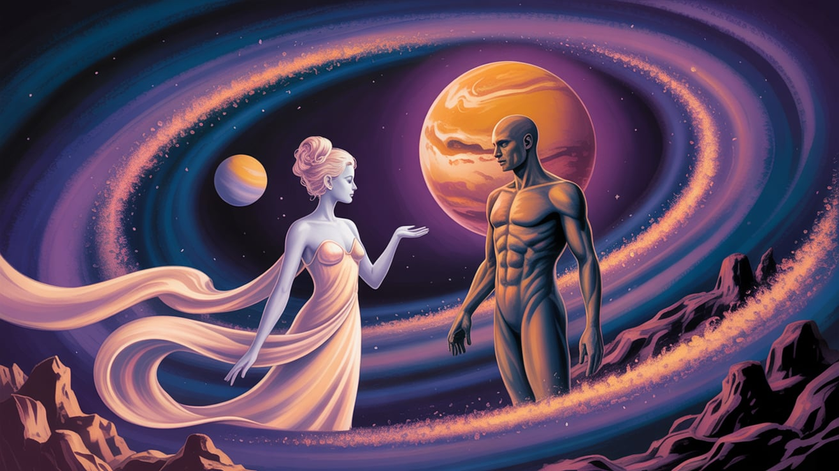 Venus sextil Marte: cuando el corazón se anima a hablar. Foto: Ideogram.
